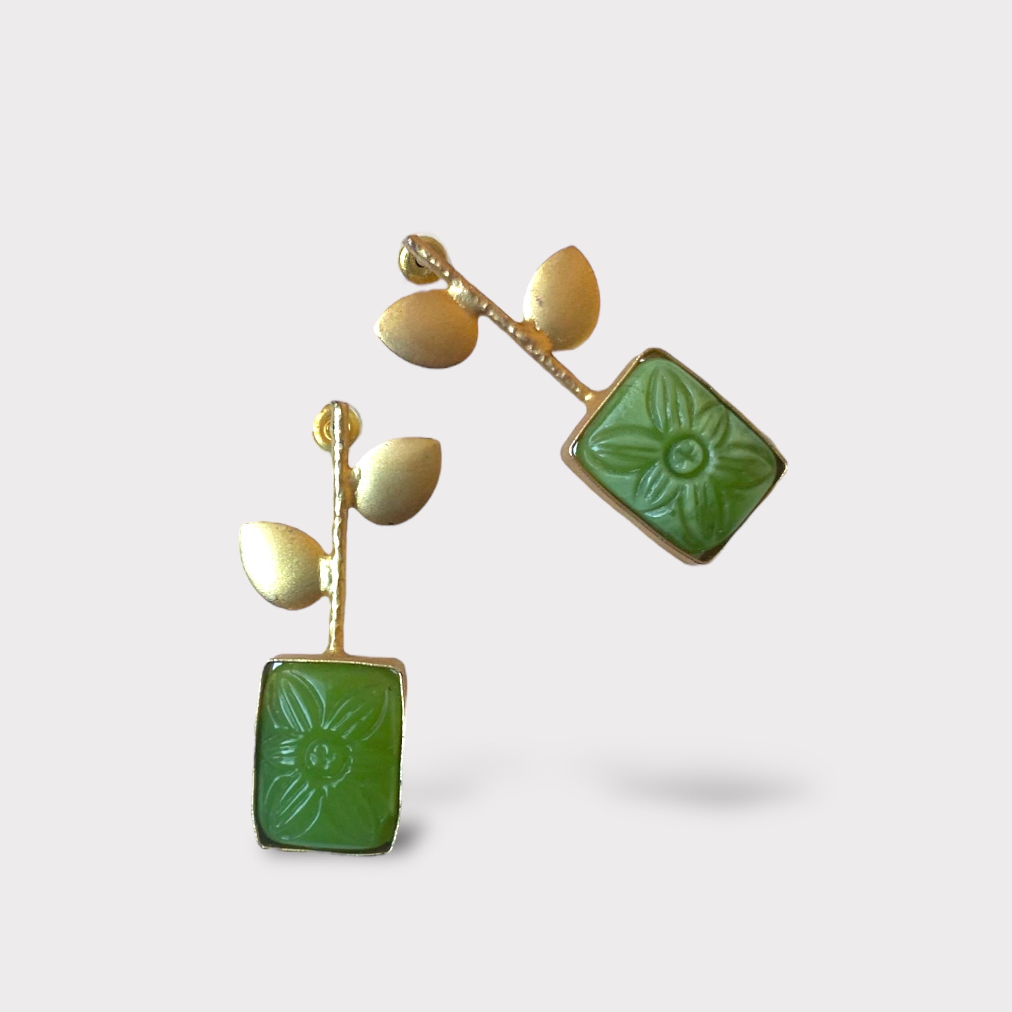Leafy Olivine Earrings