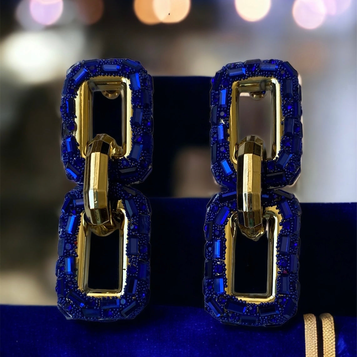 Sapphire Shimmer Earrings