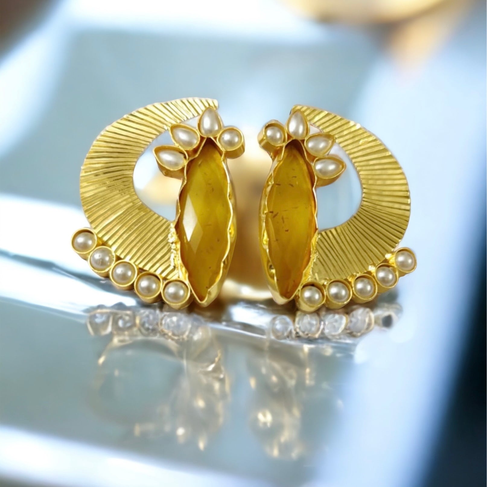 Mystic gemstone earrings