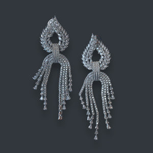 Silver moonbeam earrings