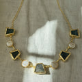 Eclipse Stone & Pearl Necklace
