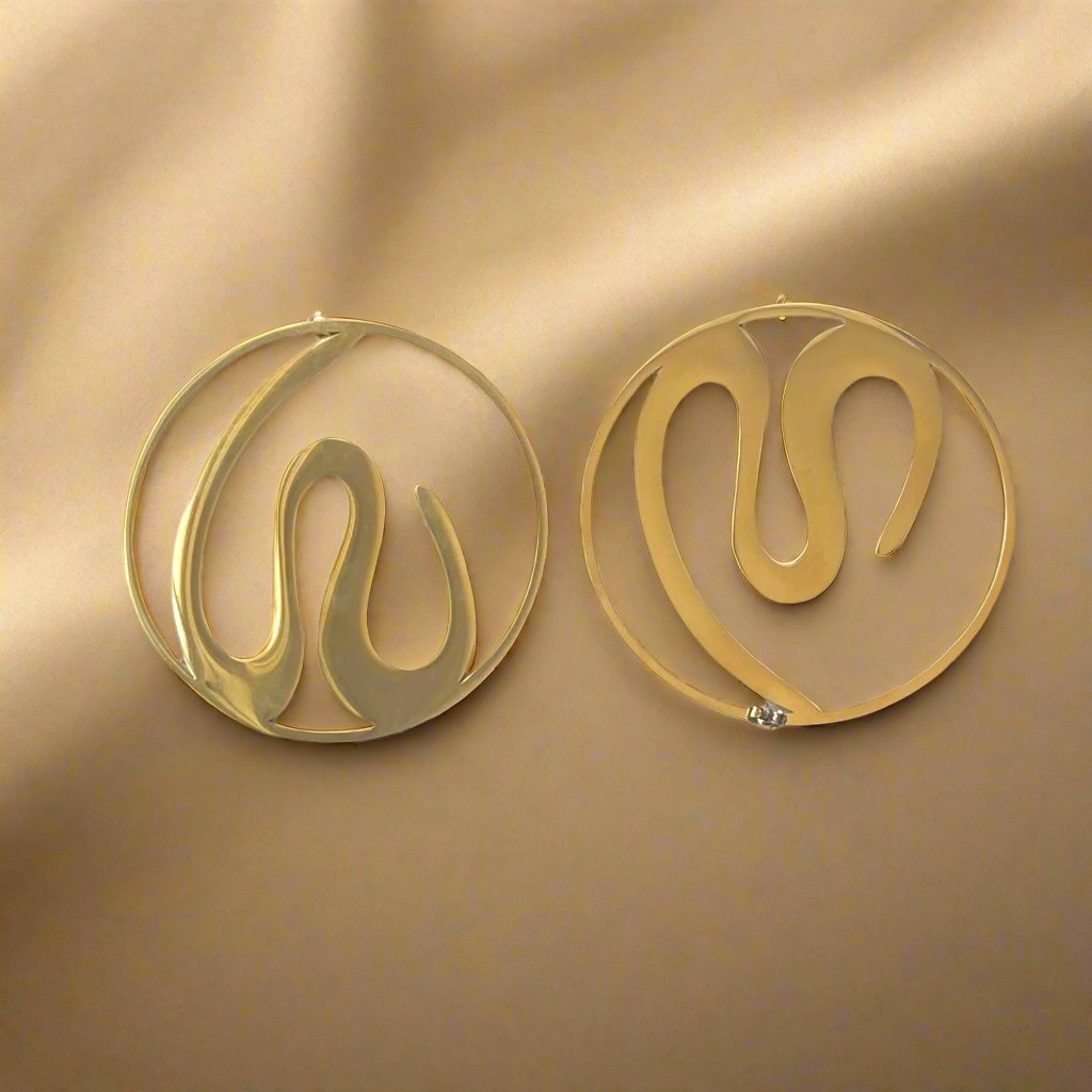 W Logo earrings