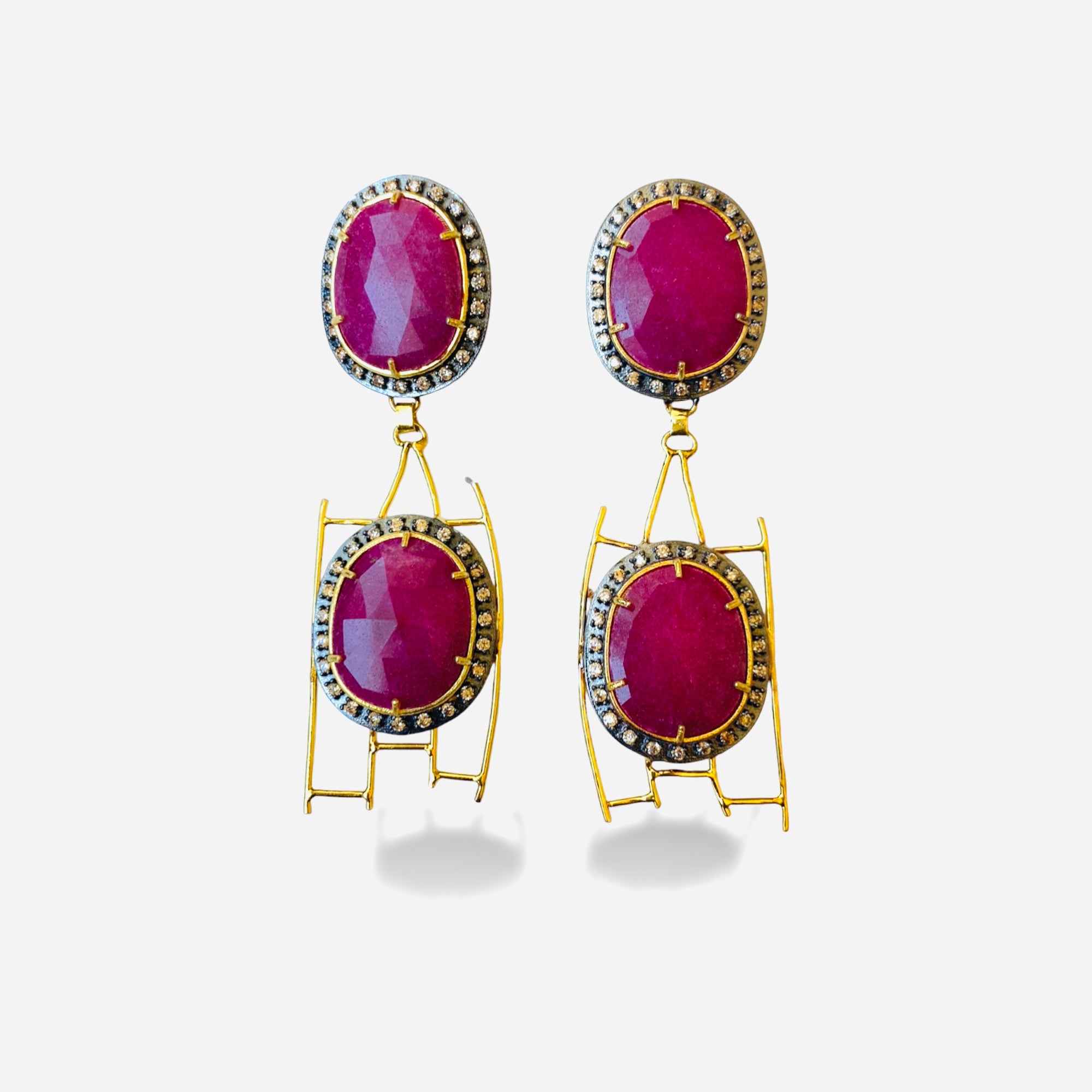 Raspberry Radiance earrings