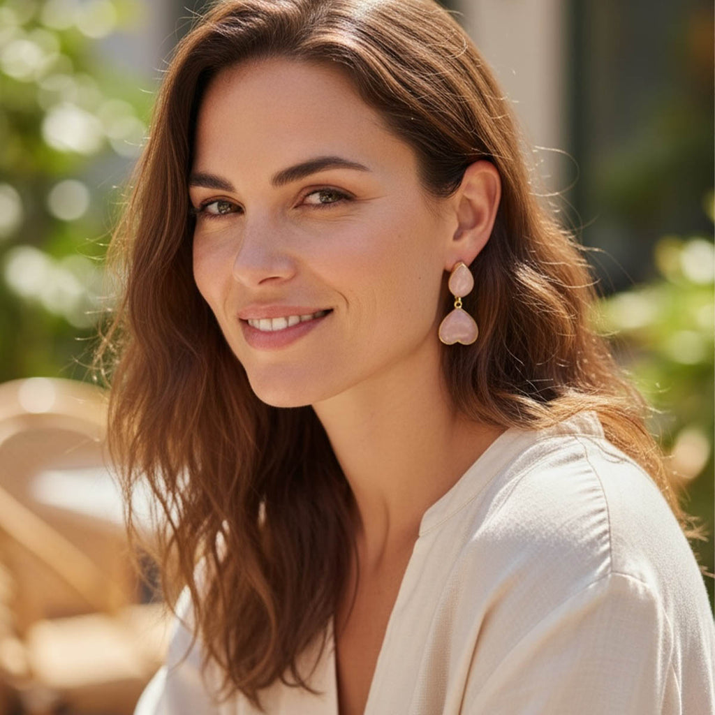 Amora Rose Quartz Earrings