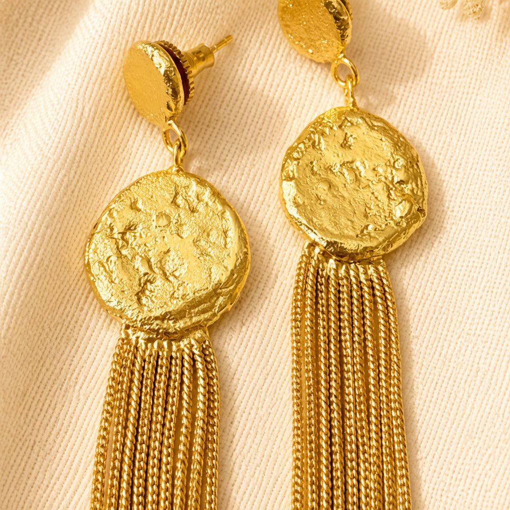 Nahara Coin Tassel Earring