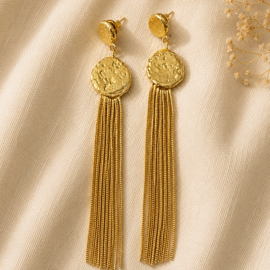 Nahara Coin Tassel Earring