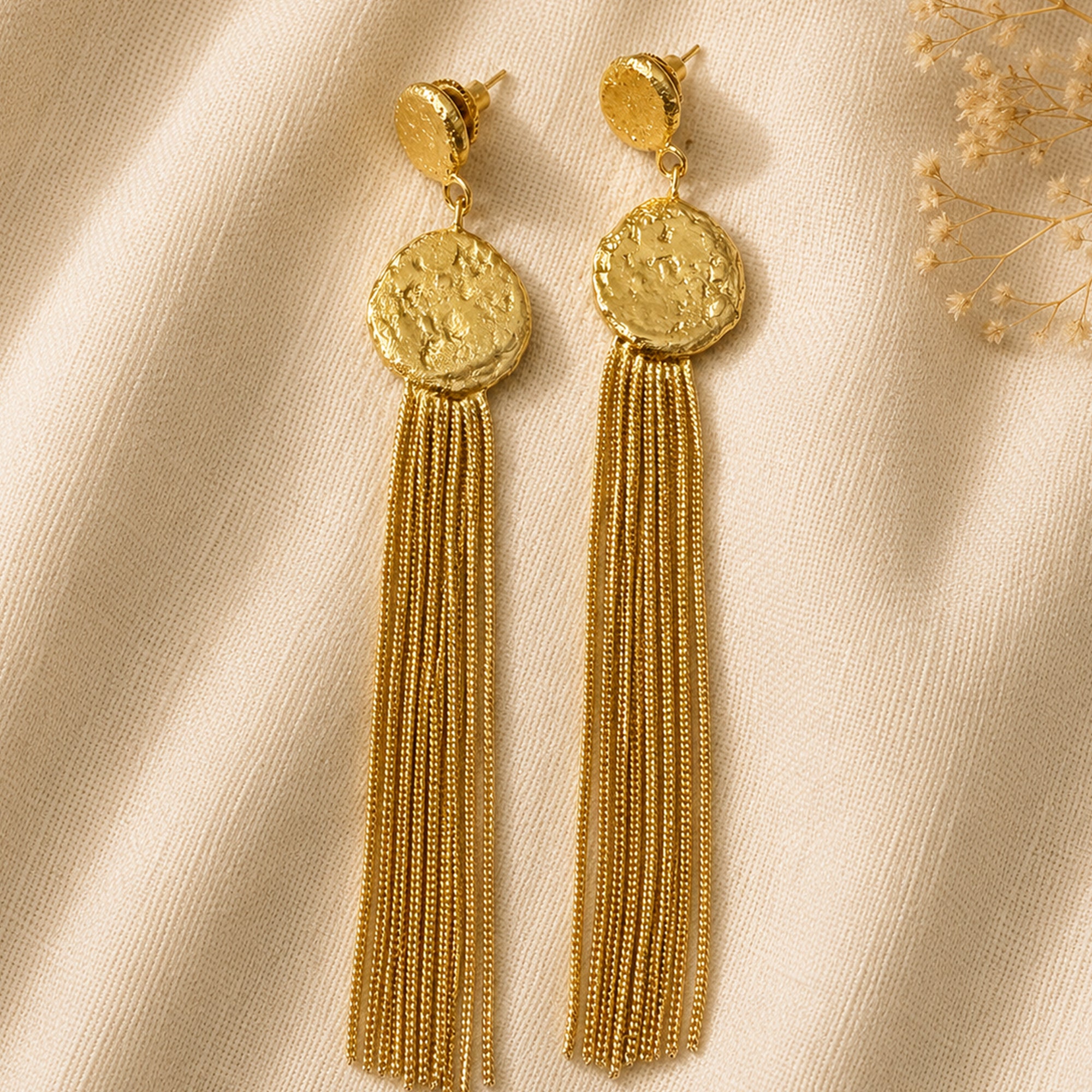 Nahara Coin Tassel Earring