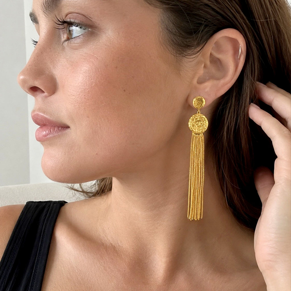 Nahara Coin Tassel Earring