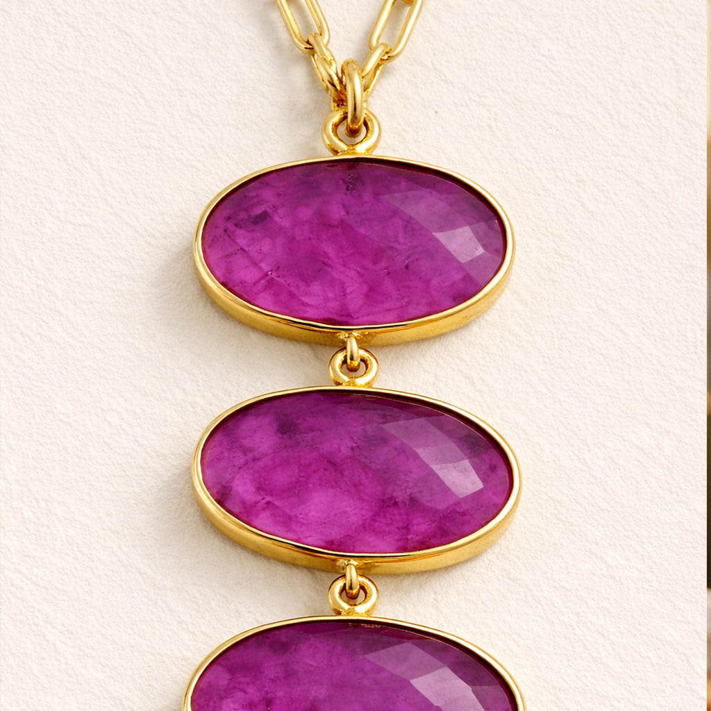 Roya Amethyst Drop Necklace