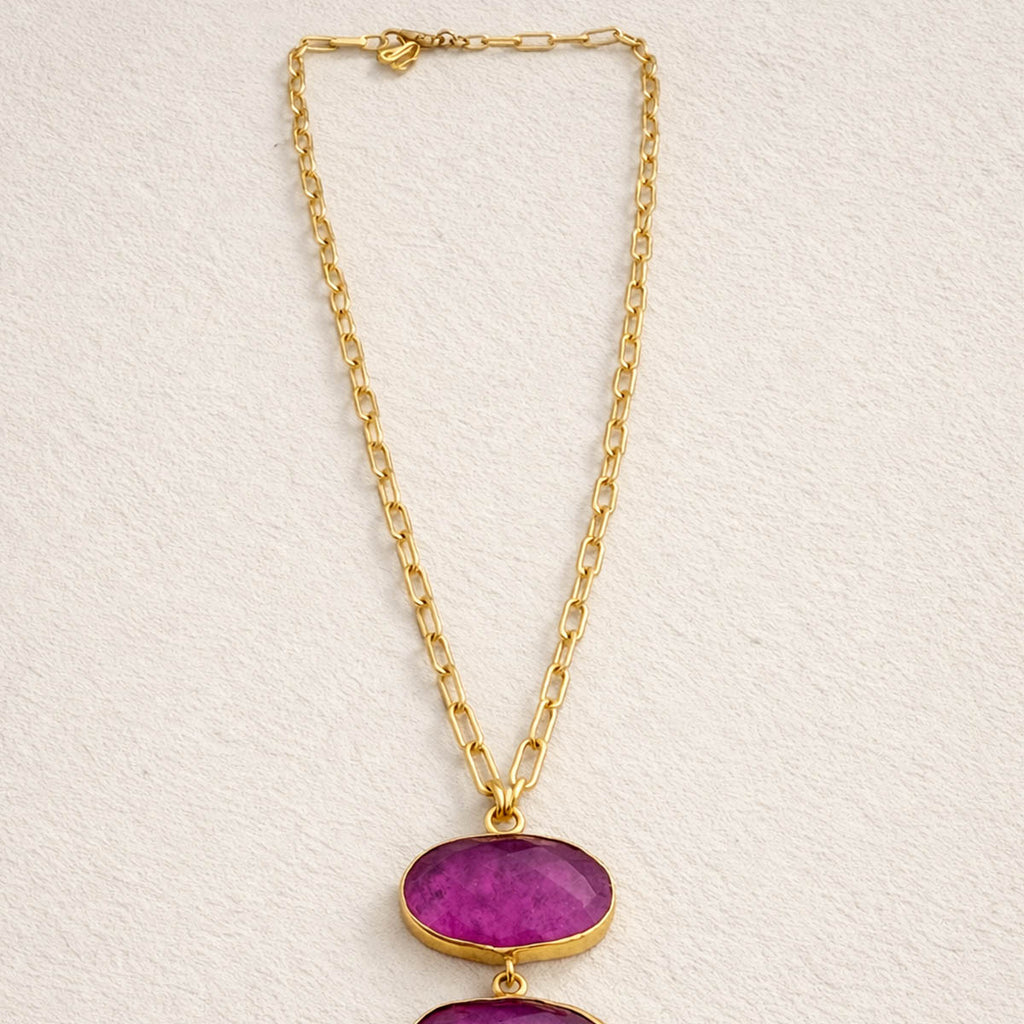 Roya Amethyst Drop Necklace
