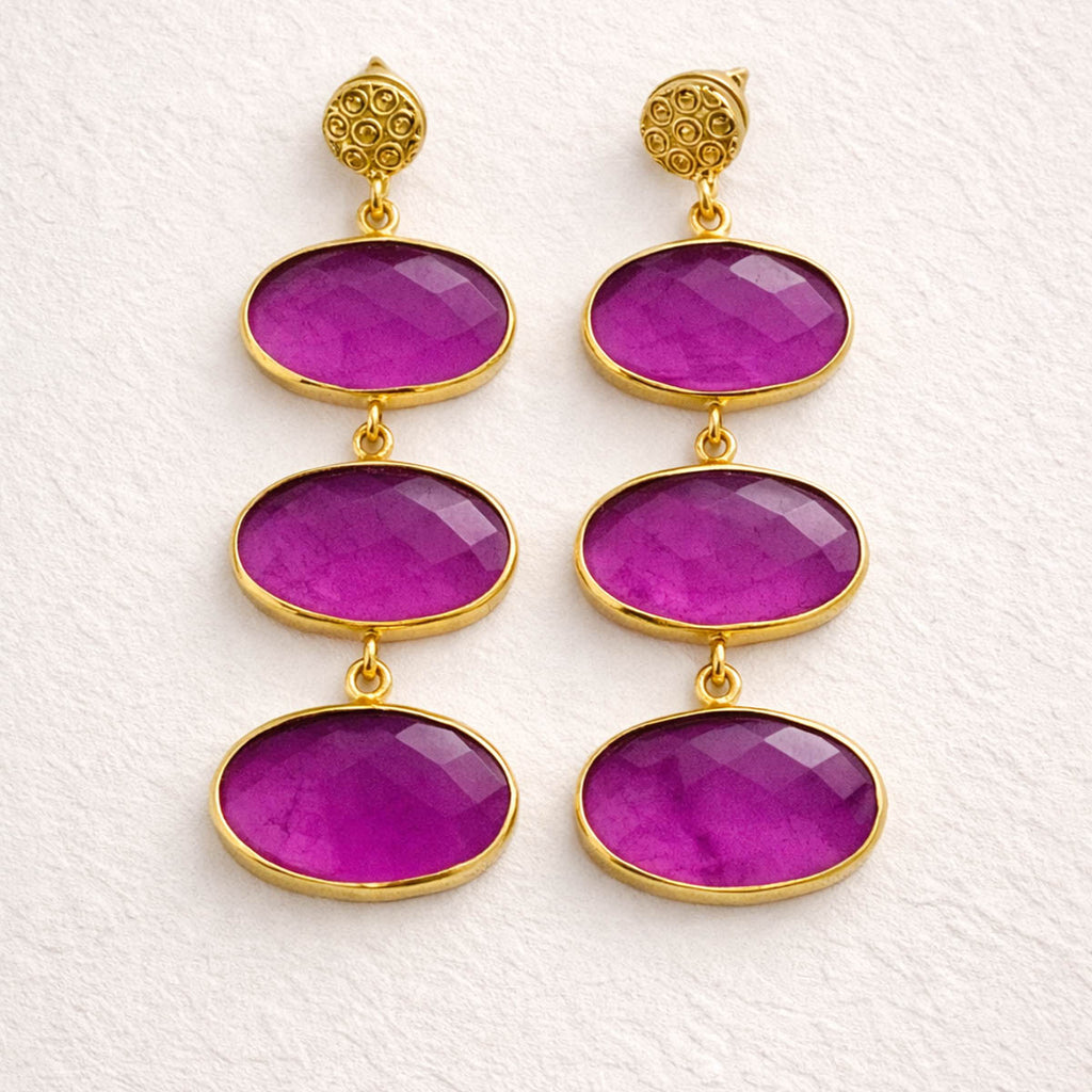 Roya Amethyst Drop Earrings