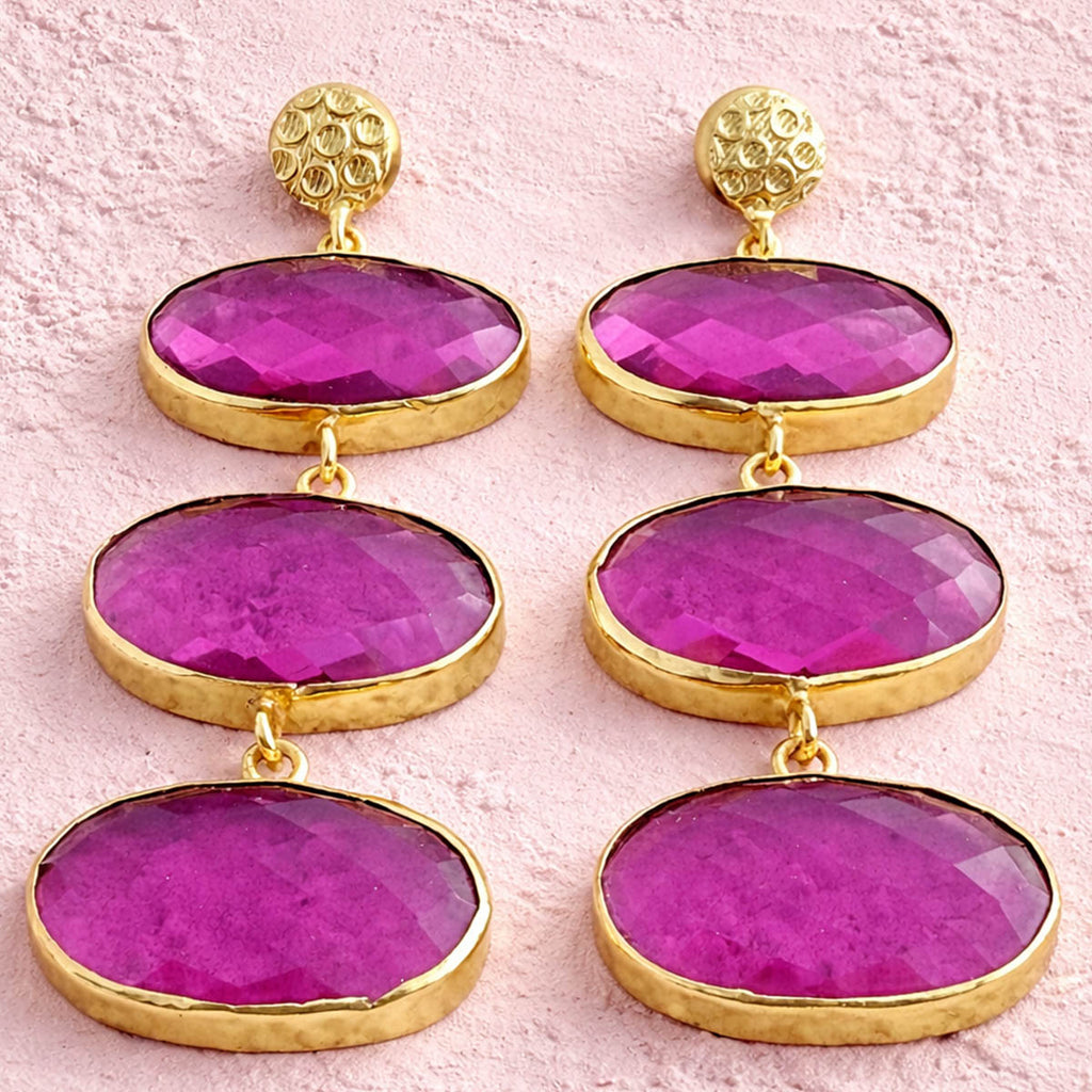 Roya Amethyst Drop Earrings
