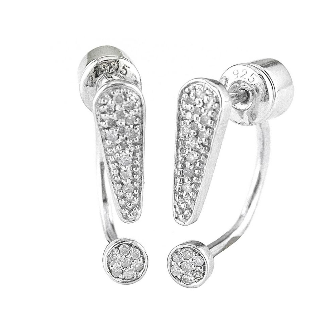 Peek-A-Boo Single Pave Diamond Earrings