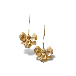 Gold Flower Earrings