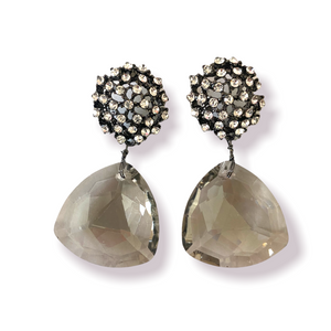 Smoke crystal earrings