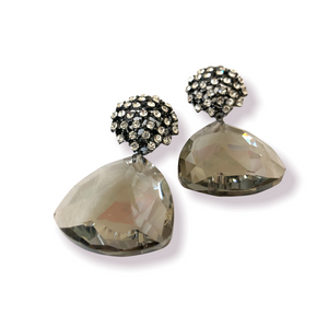 Smoke crystal earrings