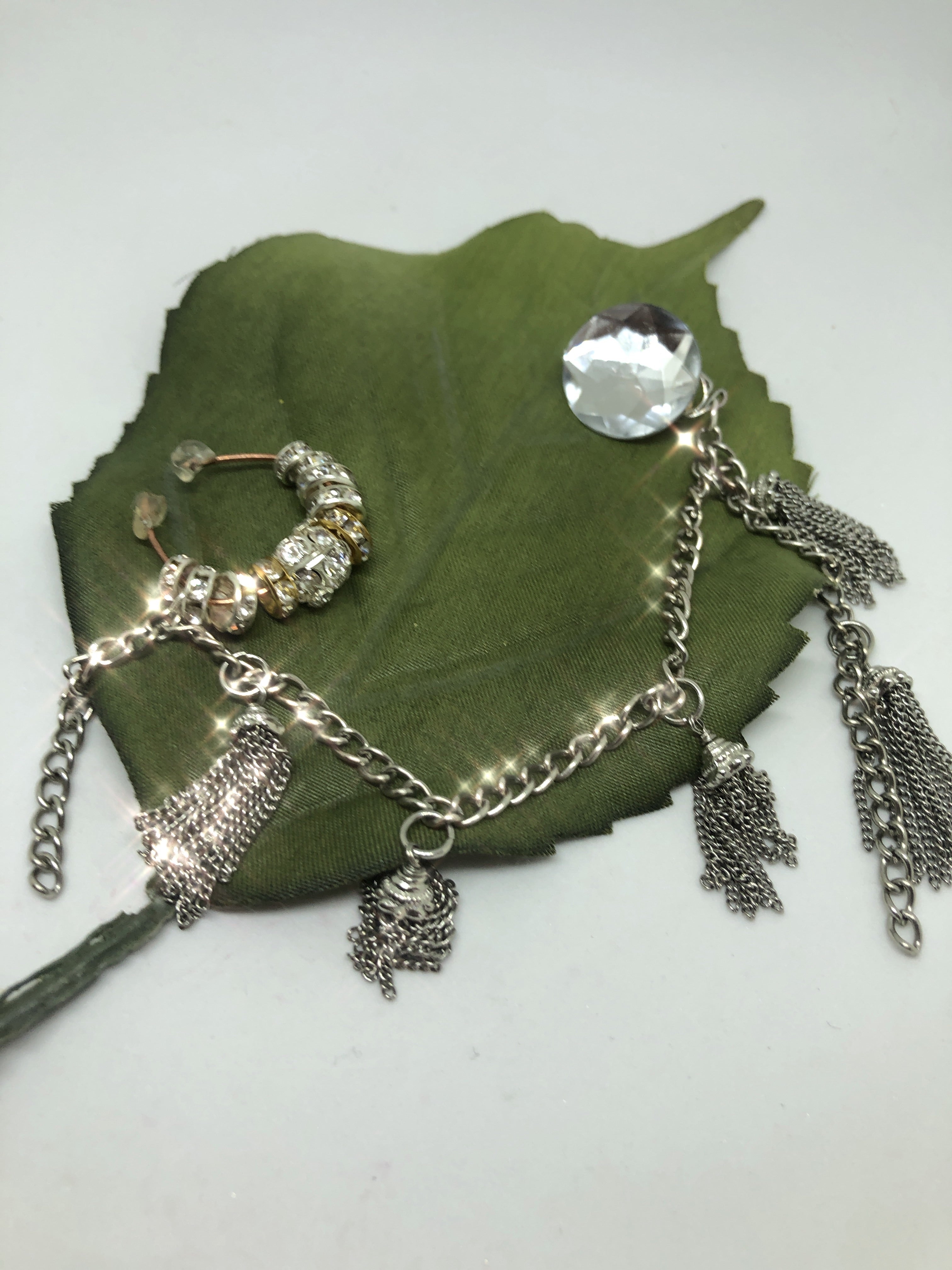 Nose ring with tassel chain and earring!