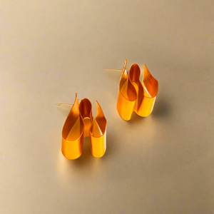 Paper clip logo earrings