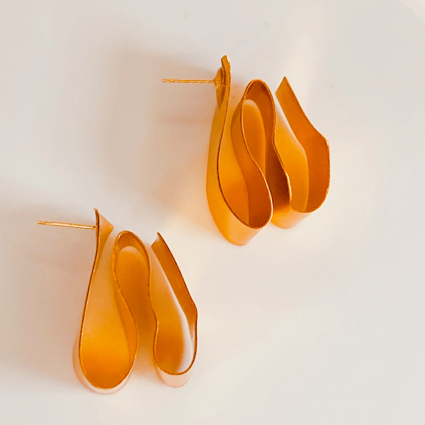 Paper clip logo earrings