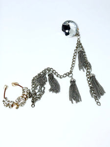 Nose ring with tassel chain and earring!
