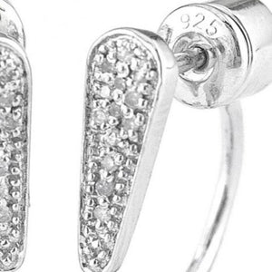 Peek-A-Boo Single Pave Diamond Earrings