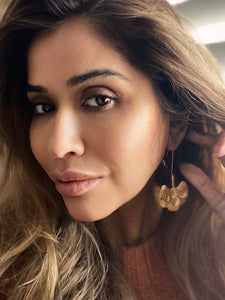 Gold Flower Earrings
