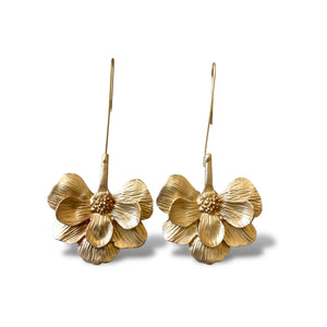 Gold Flower Earrings