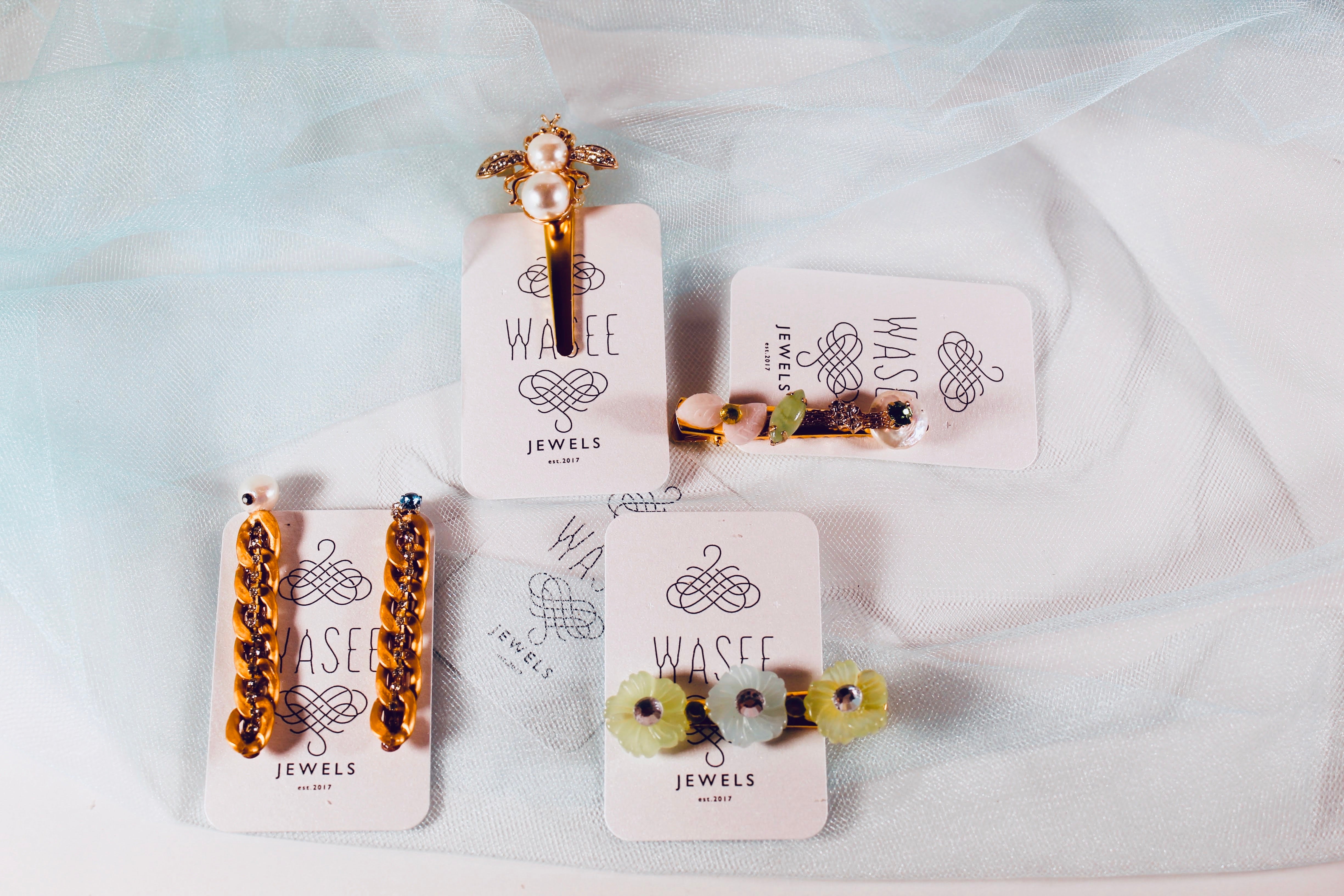 Misc Gemstone hair clips