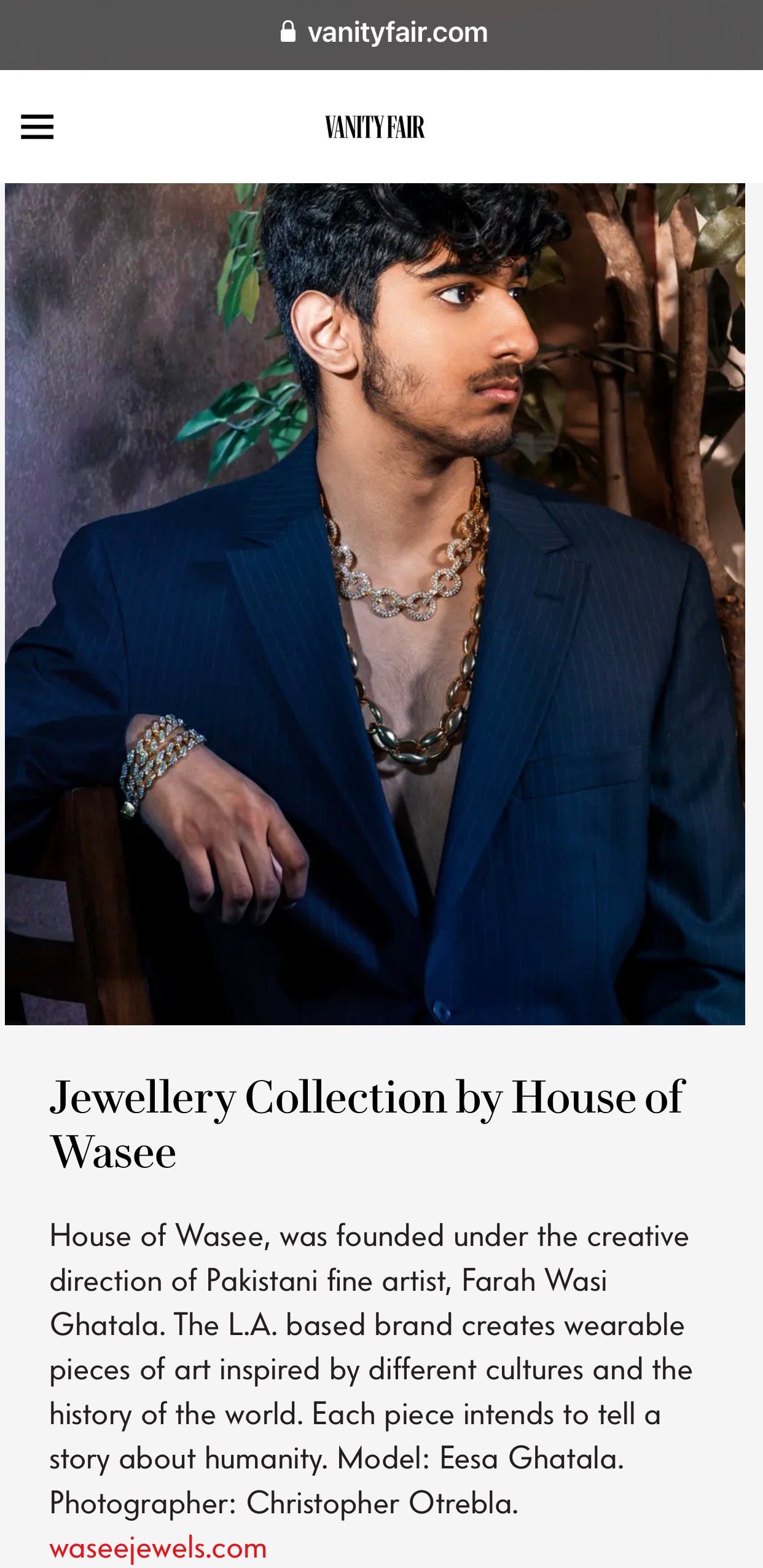 Men’s Cuban chain necklace